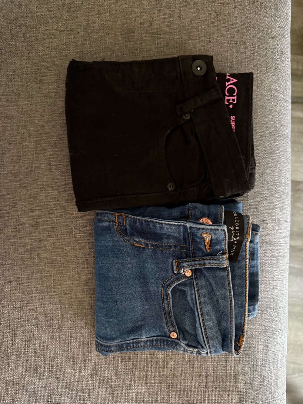 Girls Jeans - Black and Blue Denim Duo